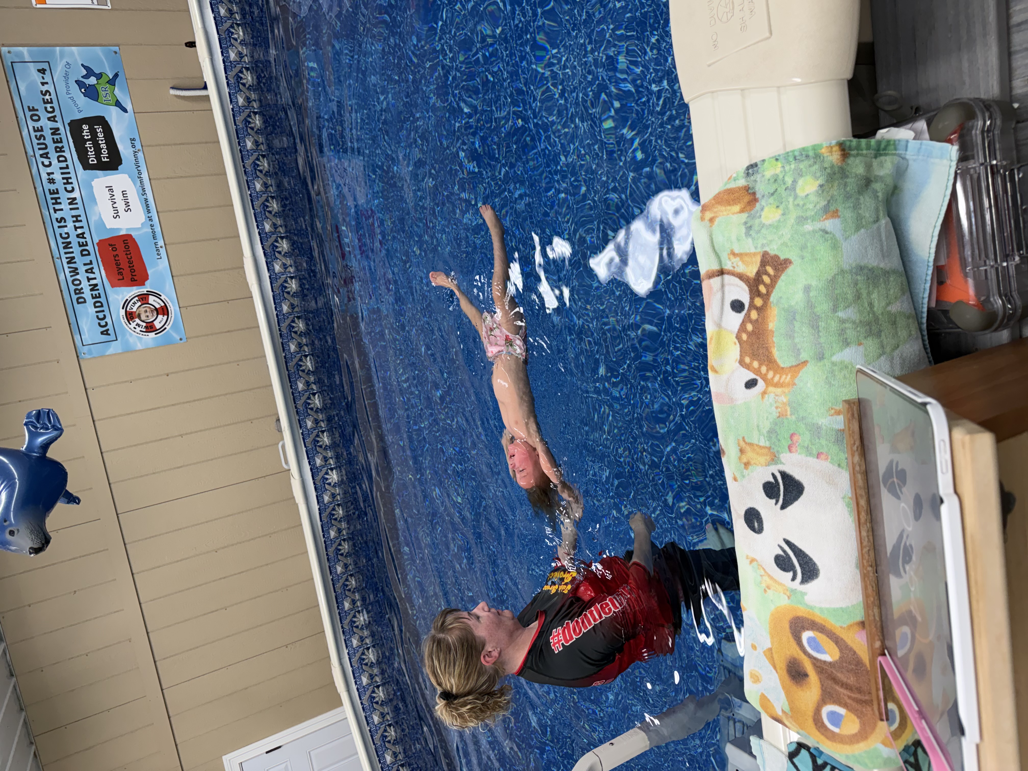 Infant swimming lesson in Kentucky